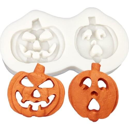 Halloween Jack-o-lanterns Silicone Sugarcraft Mold Resin Tools Cupcake Baking Mould Fondant Cake Decorating Tools