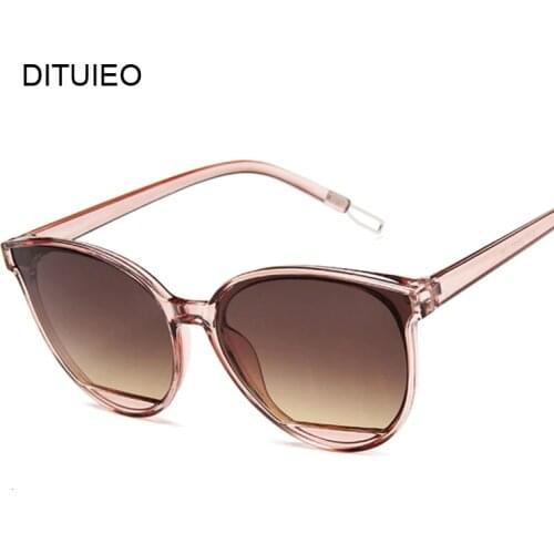 New Classic Oval Red Women Sunglasses Female Vintage Luxury Plastic Brand Designer Cat Eye Sun Glasses UV400 Fashion