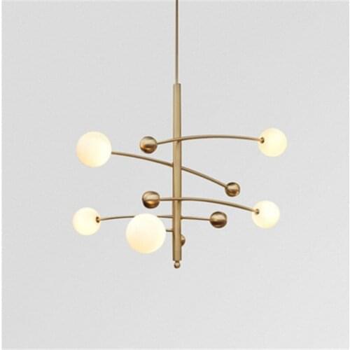 Vintage iron gold pendant light led light industrial design art living room decoration nordic decoration home avizeler