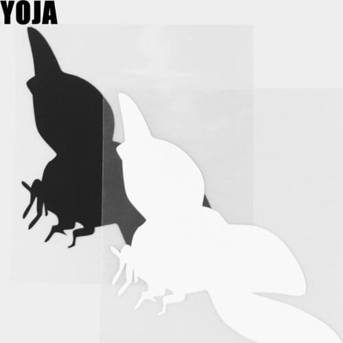 YOJA 12.7×13.5CM Cartoon Pattern Flying Ladybird Animals Vinyl Decal Car Stickers Black/Silver 19C-0458
