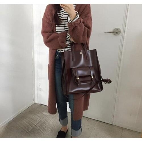 Womens bag 2020 new womens bag popular retro big bag shoulder diagonal bag handbag wild woman bag