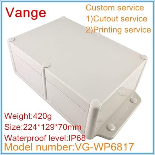 1pcs/lot IP68 waterproof mould extrusion ABS plastic diy enclosure for professional wire connector under the water 224*129*70mm