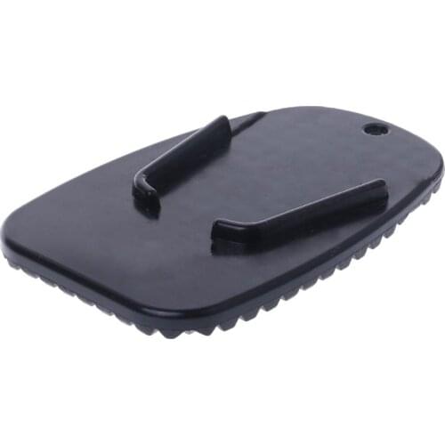 1pc Black Universal Motorcycle Plastic Side Stand Moto Bike Kickstand Non-slip Plate Side Extension Support Foot Pad Base