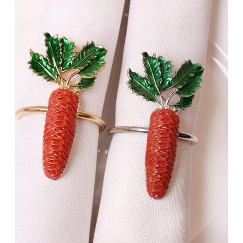 10pcs/lot Metal dripping oil new carrot napkin buckle, napkin ring, tissue ring
