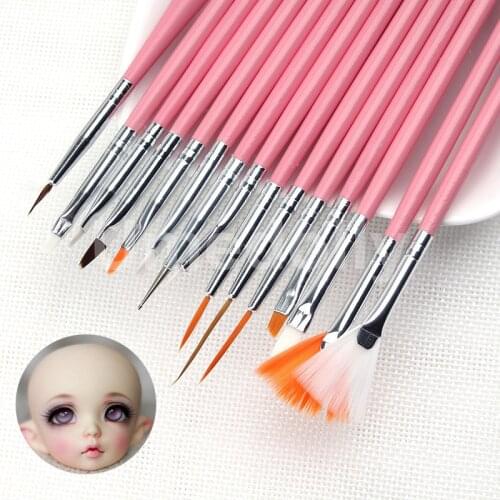 15pcs/set Blyth Doll Paint Brush for 1/3 1/4 1/6 SD BJD Doll Face DIY Change Makeup Tools Accessories