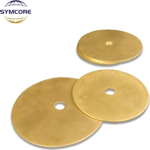 2pcs Brass Disc Lamp Holder Element Decorative Gasket 30/60/80/100mm Pure Brass Copper Disc. With 10mm Holes For Chandelier