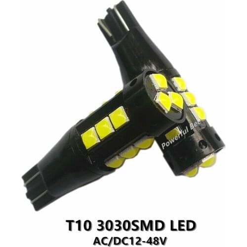 2 x Newest T10 car truck bus LED clearance lights bulb 3030SMD 15W super white T15 reverse parking stop lamp AC/DC12-48V