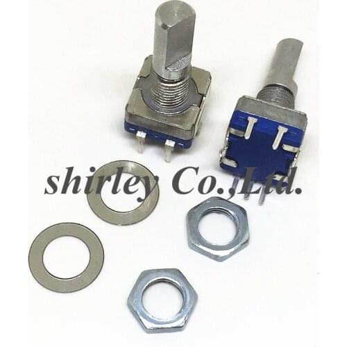 20pcs/lot 5Pin handle length 15mm Rotary encoder,code switch/EC11/ audio digital potentiometer,with switch
