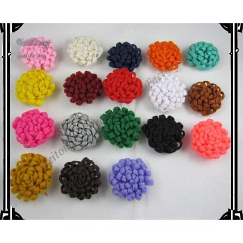 Newest design 24pcs/lot men 4cm felt flower with wooden button can mixed color order