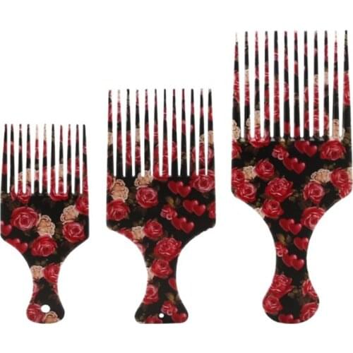 3 Size Beauty Girl Afro Comb Curly Hair Brush Salon Hairdressing Styling Long Tooth Styling Pick Drop Shipping Professional