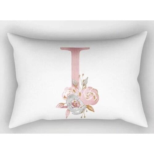 30x50cm Pink Letter Waist Pillow Case Wedding Party Peach Skin Home Decor Sofa Cushion Simple Rose Living Room Chairs Dakimakura