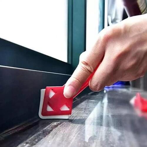 4PCs/Set Red Color Plastic Floor Cleaner Tile Cleaner Surface Glue Set Mini Handmade Tools Scraper Utility Practical