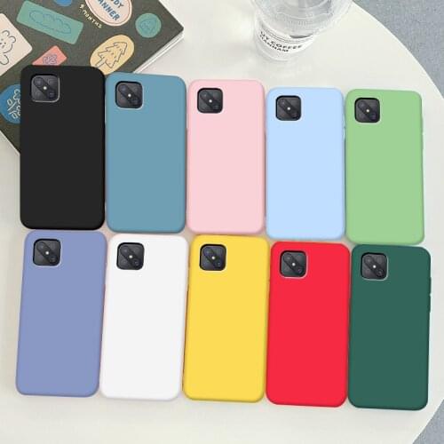 For OPPO Reno 4Z 5G Case Soft TPU Silicone Case For OPPO Reno 4Z 5G Simple Macaron Colors Candy Black Simple Phone Back Cover