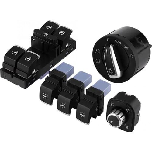 6pcs Car Headlight Mirror Power Window Master Control Switch Kit for MK5 car accessories car switch relay