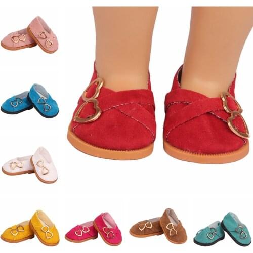 9 Colors 7cm American Doll Mini Toy Shoes for 18 inch Dolls for 43cm New Bron Dolls Generation Girl Toy Shoes Doll Accessories