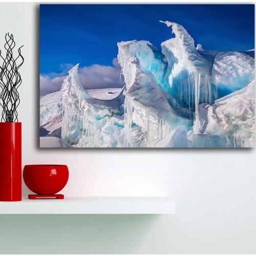 Large Size Landscape photos Antarctic icicles Canvas Home Decor Wall oil Painting Print Nice wall picture for living room