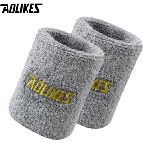 AOLIKES Wrist Sweatband Tennis Sport Wristband Volleyball Gym Wrist Brace Support Sweat Band Towel Bracelet Protector 8 /11cm