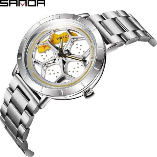 SANDA Brand Men Sports Watches Dual Display Analog Digital LED Electronic Quartz Wristwatches Waterproof Swimming Military Watch