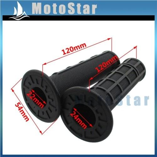 Black Throttle Handle Grips For Pit Dirt Bike Honda CR125 CR250 CR500 XR250 XR400 XR650 Kawasaki KX250 KX250F KX450F