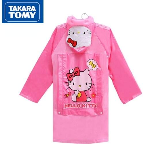 Hello Kitty Childrens Padded Raincoat for Boys and Girls Poncho Big Boy Inflatable Big Brim Raincoat