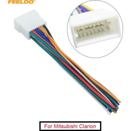 FEELDO 1Pc Car 16pin Wire Harness Plug Cable Female Connector For Mitsubishi Clarion Car Radio Stereo Aftermarket #AM1670