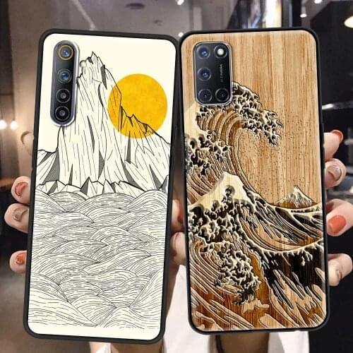Phone case For Redmi Note 10 9 8 7 pro max 9s power a c t k40 coque Bumper tpu soft material waves