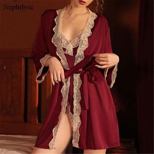 2021 only robe Satin Robe Female Bathrobe Sexy Peignoir Femme Silk Kimono Dressing Gown Sleepwear Night Grow For Women SLP037