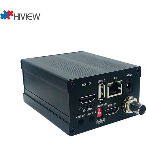 HDMI 3G-SDI 2IN1 H265 H264 1080P60FPS Video and Audio Encoder to IP Streaming Support SRT/RTMP/RTSP/UDP Protocol WIFI IPTV