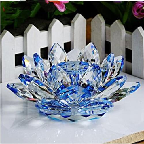 Beautiful colorful crystal lotus, crystal crafts, home office decoration, birthday gift