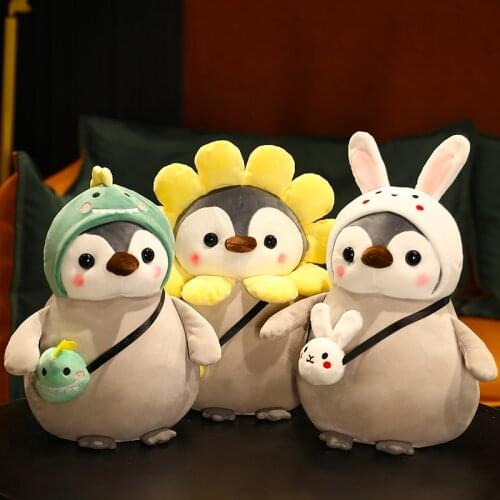 Kawaii Cartoon Mollusk Penguin Cosplay Plush Cross-dress Bunny Sunflower Unicorn Gift to girlfriend Мягкий пингвин room decor
