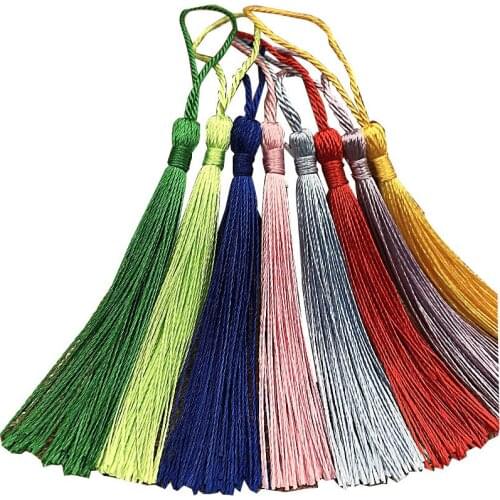 50pcs Length About 13cm Polyester Silk Tassel Hanging Spike Tassel for DIY Jewelry Making Findings Craft tassel making jewelry