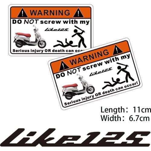 KODASKIN Motorcycle Cheap 2D Creative Warning Sticker Decal for KYMCO Like125