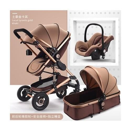 Baby Stroller 3 in 1 for newborn baby stroller High Landscape Stroller baby pram strollers for 0-36 months baby EU RU free tax