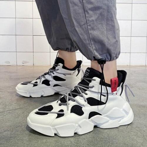 Hi Top Breathable Running Man Fitness Sneakers White Sports Shoes Sport Boys Trainers Black Tennis Male Athletic Brands E-1018