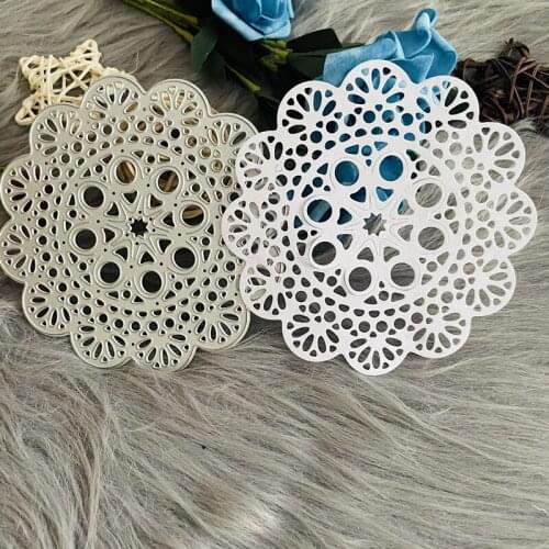 Round circle lace flower doily decoration Metal Cutting Dies DIY Scrapbook Paper Cards Embossing Craft Die Cut handmade craft