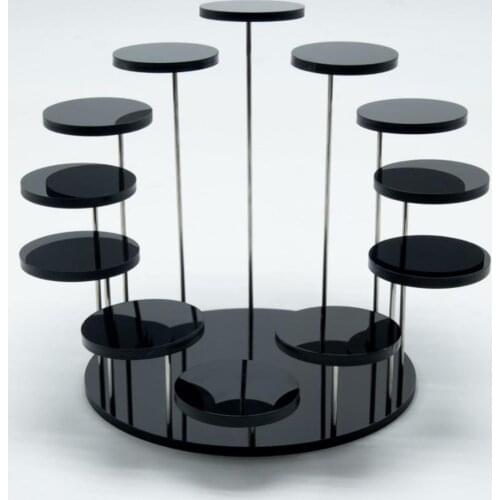 Round Cupcake Stand Acrylic Display Stand For Jewelry Cake Dessert Rack Party Wedding Cake Stand Baby Shower Decoration Holder