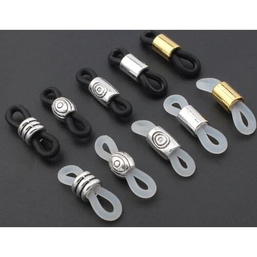 20pcs Ear Hook Eyeglasses Spectacles Chain Glasses Retainer Ends Rope Sunglasses Cord Holder Strap Retainer End Loop Connector