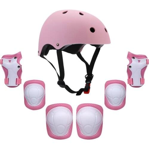 Lixada 7Pcs/Set Kids Children Roller Skating Skateboard Cycling Bike Bicycle Helmet Knee Wrist Guard Elbow Pad Set Boys Girls