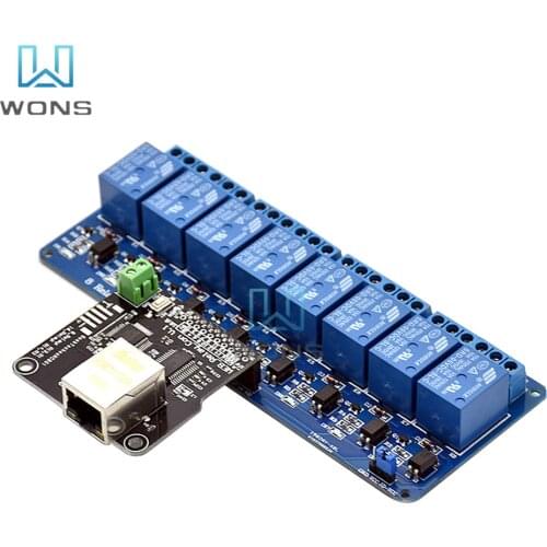 8/16 Channel Relay Module Ethernet Control Module Lan Wan Network Server RJ45 Port Ethernet Controller Board for Arduino