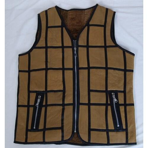 2020 new fashion hot selling real sheepskin vest men vest High-end Brand mens vest