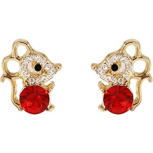 New Earrings Mouse shape exquisite Fashion Stud Earrings Prevent Allergy quality cute Personality elegant Womens Earrings