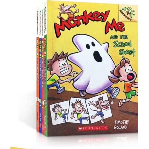 5-12 year Childrens English story book Monkey Me english picture book help child be reader early education 4pc/set