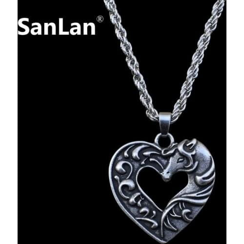 Happy Horse Necklace Rustic Running Horse Racing Pendant Necklaces Jewelry Equestrian Gift For Her 12pcs/lots