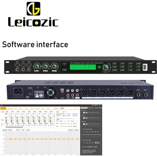 Leicozic Professional Karaoke Digital Effector Audio Processor Software & USB Pro Audio Equipment Pre Amplifier Preamp KX600