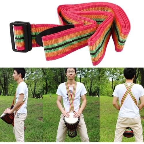 African Hand Drum Strap Nylon Colorful Djembe Strap for Drummer New