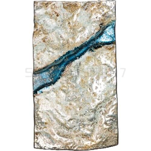 Nordic luxury European relief glass crafts porch tray decoration living room decoration creative ornaments