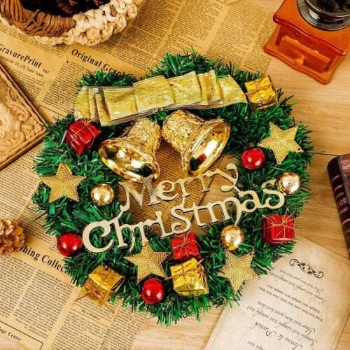 Christmas Wreath Artificial Merry Christmas Hanging Garland With Garland Hanger Strip Christmas Decorative Window Wall