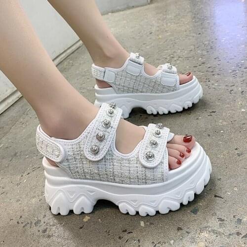 Pop Nice Sandals Women Luxury Wedge Platform Sandal Woman Fashion Sport Open High Heel Flat Ladies Shoes Beach Sandals