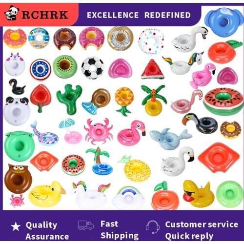 Tropical Flamingo Party Decoration Float Inflatable Drink Cup Holder Garden Pool Hawaii Party Hawaiian Toy Event Party Supplies