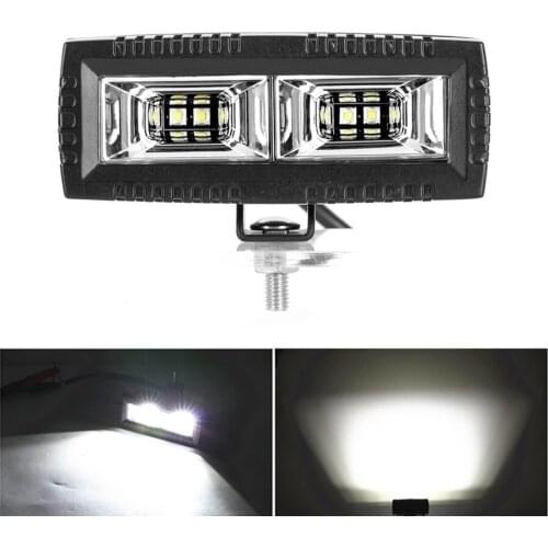 Universal 40W 4000LM Flood Work Light Bar Off Road Backup Driving Lights Fog Lamp 6500K IP67 for Jeep Bumper ATV